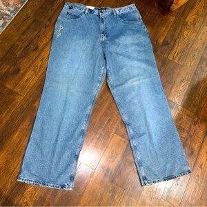 VTG Sean John Jeans 40 Blue Baggy Wide Leg Hip Hop Rap Skater Hammer Loop Y2K